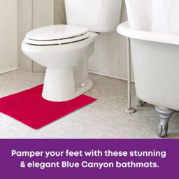Blue Canyon 2-Piece Cotton Bath & Pedestal Mat Set Soft Highly Absorbent Quick-Dry Elegant Bathroom Rugs Non-Slip Machine Washable - thumbnail 7