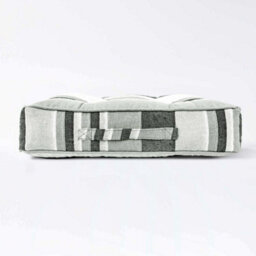 Homescapes Morocco Striped Cotton Floor Cushion Monochrome - thumbnail 5