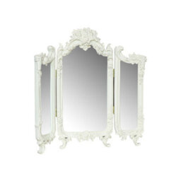Melody Maison Small Ornate Cream Rose Triple Mirror - 38Cm X 38Cm - thumbnail 4