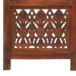 Vidaxl Hand Carved 5-Panel Room Divider Brown 200X165 Cm Solid Mango Wood Room Dividers - thumbnail 5