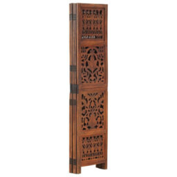 Vidaxl Hand Carved 5-Panel Room Divider Brown 200X165 Cm Solid Mango Wood Room Dividers - thumbnail 2
