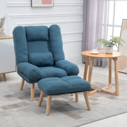 Recliner Chair With Footstool, Recliner Armchair With Adjustable Backrest - thumbnail 5