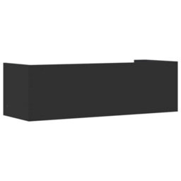 Berkfield Wall Shelf Black 100X35X30.5 Cm Engineered Wood - thumbnail 6