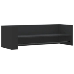 Berkfield Wall Shelf Black 100X35X30.5 Cm Engineered Wood - thumbnail 2