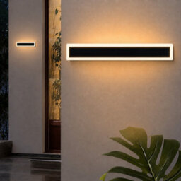 Gwsolar Solar Wall Light 100Cm, 400Lm Led With Remote Control, Adjustable Brightness Timer Ip65 For Entrance Patio Garden - thumbnail 9
