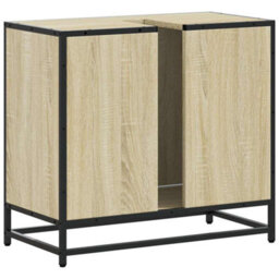 Berkfield Bathroom Sink Cabinet Sonoma Oak 65X33X60 Cm Engineered Wood - thumbnail 8
