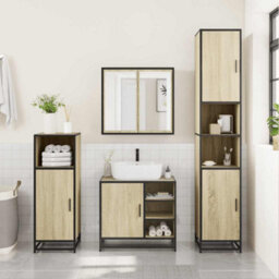 Berkfield Bathroom Sink Cabinet Sonoma Oak 65X33X60 Cm Engineered Wood - thumbnail 3
