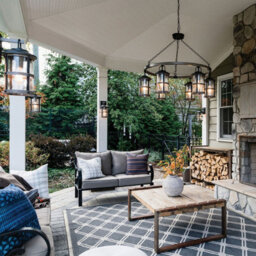 Luminosa Lighting Luminosa Hinkley Lakehouse Outdoor Pendant Ceiling Light Aged Zinc With Driftwood Grey, Ip44 - thumbnail 5
