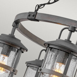 Luminosa Lighting Luminosa Hinkley Lakehouse Outdoor Pendant Ceiling Light Aged Zinc With Driftwood Grey, Ip44 - thumbnail 3