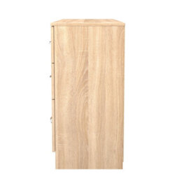 Hampshire 6 Drawer Kneehole Desk In Bardolino Oak (Ready Assembled) - thumbnail 3