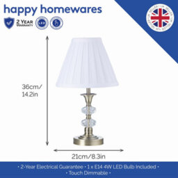 Happy Homewares Contemporary Antique Brass Power Saving And Energy Saving Led Touch Table Lamp - thumbnail 5