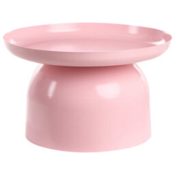 Beliani Coffee Table Torrens Metal Pastel Pink