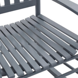 Walplus Rocking Chair With Curved Seat Grey Poplar Wood - thumbnail 6
