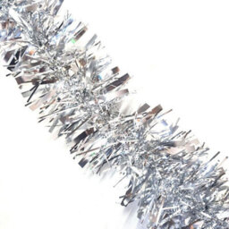 HSD Chunky Aqua Silver Tinsel Garland - 2M (6.5Ft), Festive Christmas & Party Decoration, Mantel & Home Decor