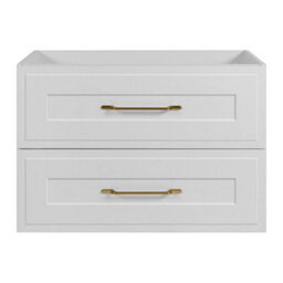 Heze Furniture Classic 2 Bathroom Vanity Units Wall Cabinets Set 35Cm & 80Cm With Worktop - White - thumbnail 3