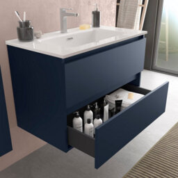 Cygnus bath Bequia Vanity Unit 120Cm Matt Blue Basin Ceramic - thumbnail 2