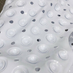Ameha White Shower Bath Mat 38X 70 Cm Anti Mould & Mildew With Strong Suction Cups Grip And Drain Holes Pvc Rubber Shower Mats - thumbnail 7