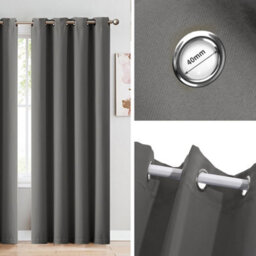 Marlow Blackout Curtains Window Curtain Draperies Pair Eyelet Bedroom Decor - thumbnail 3