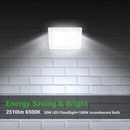 Aigostar 30W Led Floodlight Outdoor, 2510 Lumen Outdoor Security Light, Waterproof Ip65 6500K Cool White - thumbnail 2