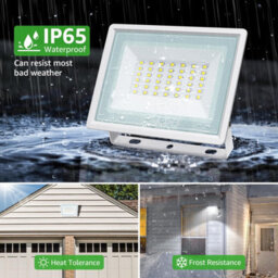 Aigostar 30W Led Floodlight Outdoor, 2510 Lumen Outdoor Security Light, Waterproof Ip65 6500K Cool White - thumbnail 3