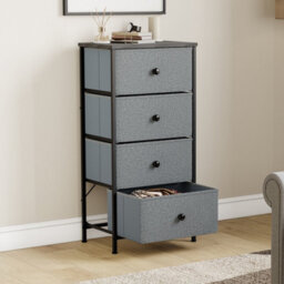 Lassic Vida Designs Chorley 4 Drawer Fabric Ukfr Chest Of Drawers, Grey & Black - thumbnail 5