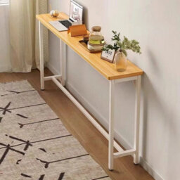 1 Tier Oak Color  Console Table Sofa Table Hallway Table Entryway Display - thumbnail 1