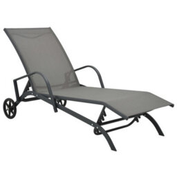 Berkfield Sun Lounger Steel And Textilene