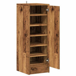 Vidaxl Shoe Cabinet Old Wood 32X35X92 Cm Engineered Wood - thumbnail 7