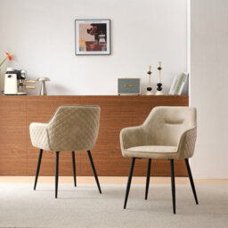 Sonara Dining Chair Faux Leather Modern Style For Dining Room Set Of 2 - thumbnail 2