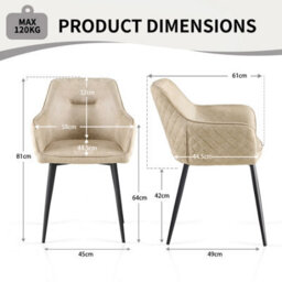 Sonara Dining Chair Faux Leather Modern Style For Dining Room Set Of 2 - thumbnail 7