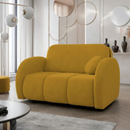 Viva Comfy Ii Living Room Sofa Bed With Storage Chipboard Frame Foam Mattress Metal Legs 132X103X85Cm Mustard - thumbnail 3