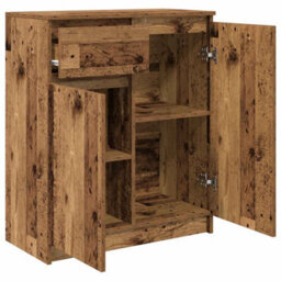 Berkfield Sideboard With Drawer Old Wood 71X35X84 Cm Engineered Wood - thumbnail 5
