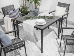 Beliani Garden Dining Table Prato 95 Cm 95 Cm Grey - thumbnail 2