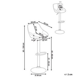 Beliani Set Of 2 Bar Stools Medulin Boucle Swivel Light Beige - thumbnail 3