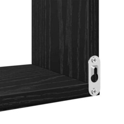Vidaxl Wall Shelf 2 Pcs Black Oak 40 X 40 X 49.5 Cm Engineered Wood - thumbnail 8