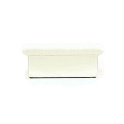 Chesterfield 2 Seater Sofa Settee Shelly White Real Leather In Classic Style - thumbnail 7