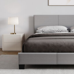 Lassic Vida Designs Lisbon Grey 4Ft6 Double Faux Leather Bed Frame - thumbnail 4