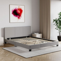 Lassic Vida Designs Lisbon Grey 4Ft6 Double Faux Leather Bed Frame - thumbnail 5