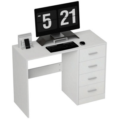 Computer Desk With 4 Drawers High Gloss Home Office - image 1