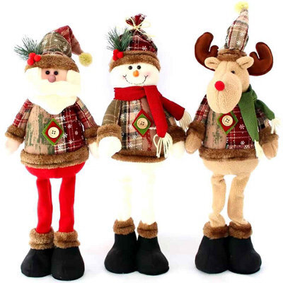 Christmas Decoration Dolls Set Of 3 Holiday Figures - image 1