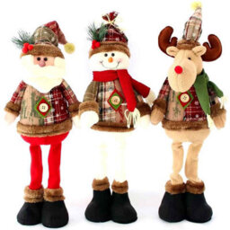 Christmas Decoration Dolls   Set Of 3 Holiday Figures - thumbnail 1