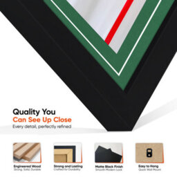 AK Frames 80X60Cm Matte Black Football Shirt Frame - 3D Deep Box With Emerald Mount - 58X40Cm Sport Shirt Window - Diy Kit - thumbnail 7
