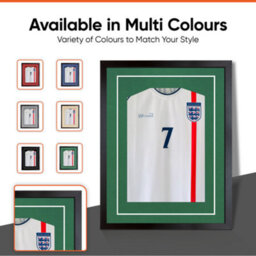 AK Frames 80X60Cm Matte Black Football Shirt Frame - 3D Deep Box With Emerald Mount - 58X40Cm Sport Shirt Window - Diy Kit - thumbnail 6
