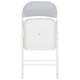 Wyld And Coco Set Of 4 Folding Chairs - Light Grey Padded Seats, White Frame - thumbnail 6