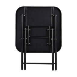 Foldable Patio Coffee Table With Tempered Glass Top, Sturdy Metal Frame, And Non-Slip Feet - thumbnail 7