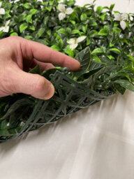 Best Artificial Laurel Leaf & White Flowers Hedging Mats 50Cm X 50Cm Privacy Garden Screen - thumbnail 5