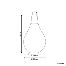 Beliani Arden Home Vase - Black And White Terracotta Stoneware With Glass Inlay, 38Cm X 50Cm - thumbnail 4