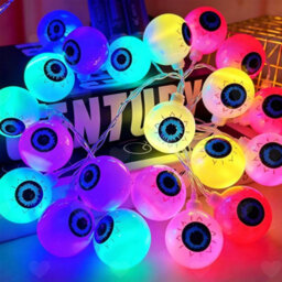 Amorly 3M Halloween Eyeball String Lights, 20Led Battery Operated Light Strings, Spooky Ambience Lighting For Indoor Halloween Displays - thumbnail 5