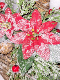 Garden Store Direct Twig Wrapped Hanging Star With Poinsettia And Berry Frosted Décor - thumbnail 6