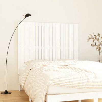 Berkfield Wall Headboard White 140X3X110 Cm Solid Wood Pine - image 1